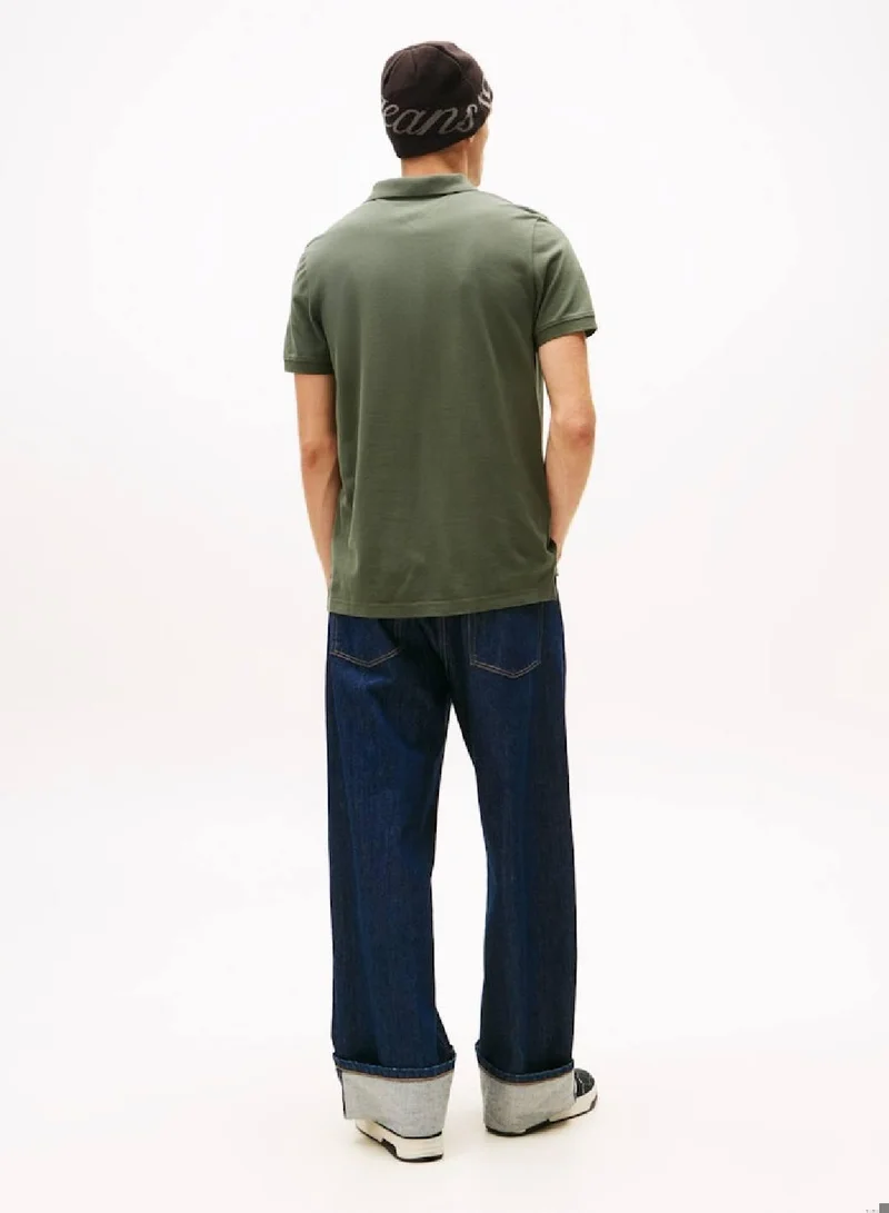 TOMMY JEANS Flag Slim Polo Shirt