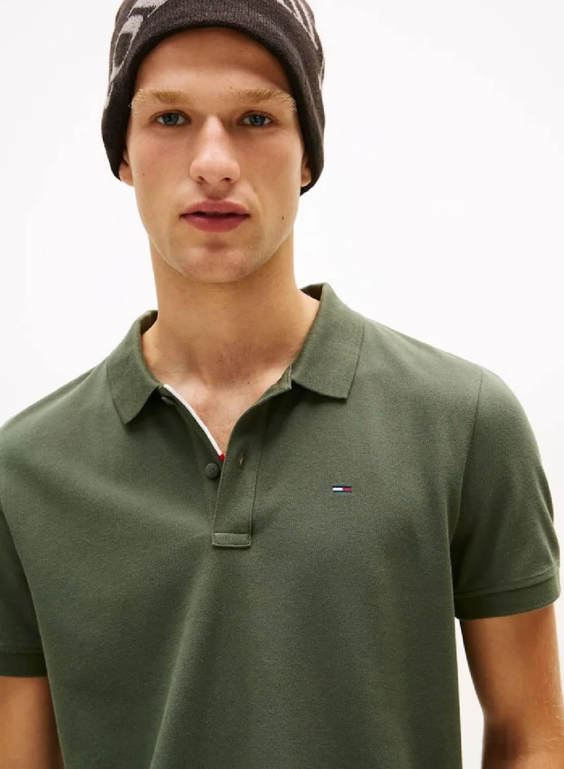 TOMMY JEANS  Flag Slim Polo Shirt for Men | Best Price UAE