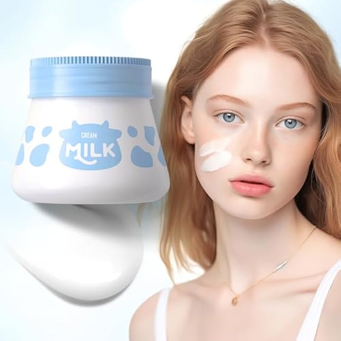 DLZZRS Face Milk Cream, Moisturizing Nourish Face Moisturizer Hydrating & Smooth Dry Skin, Day & Night Cream for Girl Women Beauty Moisturizer Daily Care Milk Facial Cream - Image 2