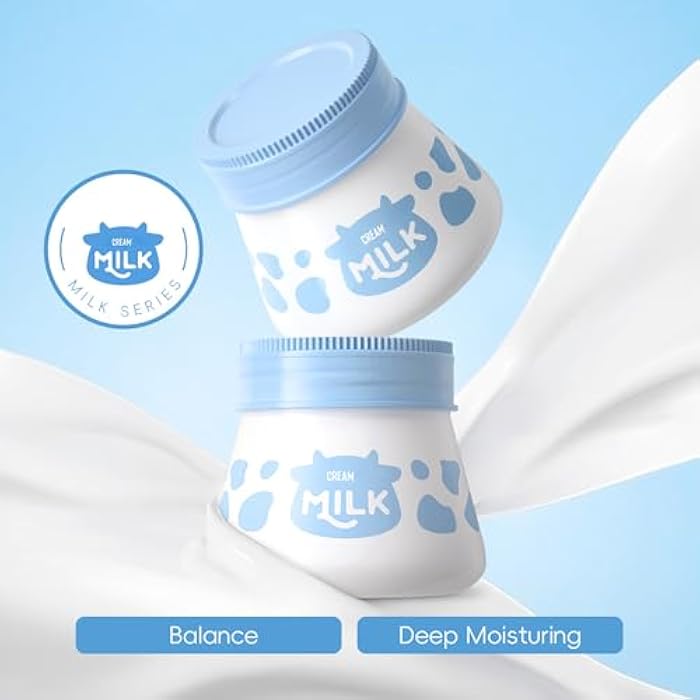 DLZZRS Face Milk Cream, Moisturizing Nourish Face Moisturizer Hydrating & Smooth Dry Skin, Day & Night Cream for Girl Women Beauty Moisturizer Daily Care Milk Facial Cream - Image 3