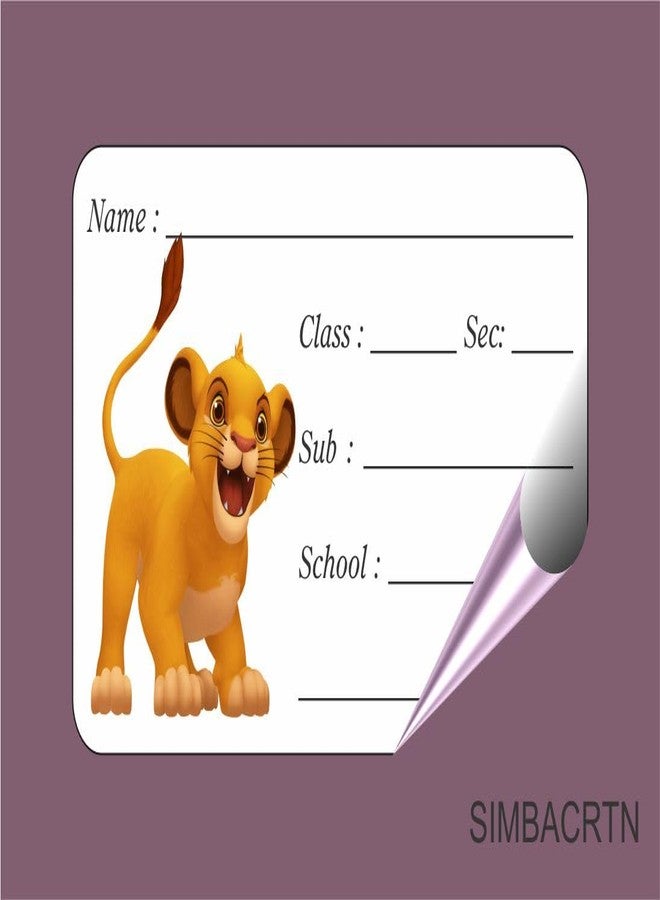 SRIS SIMBACRTN Multicoloured Rectangular Sticker Student Book Sticker Name Slip for School Books 30 Labels Pack of 2 - Image 5