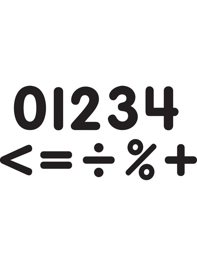 Teacher Created Resources "Black Classic 2 1/2"" Magnetic Numbers (TCR77218) - Image 1