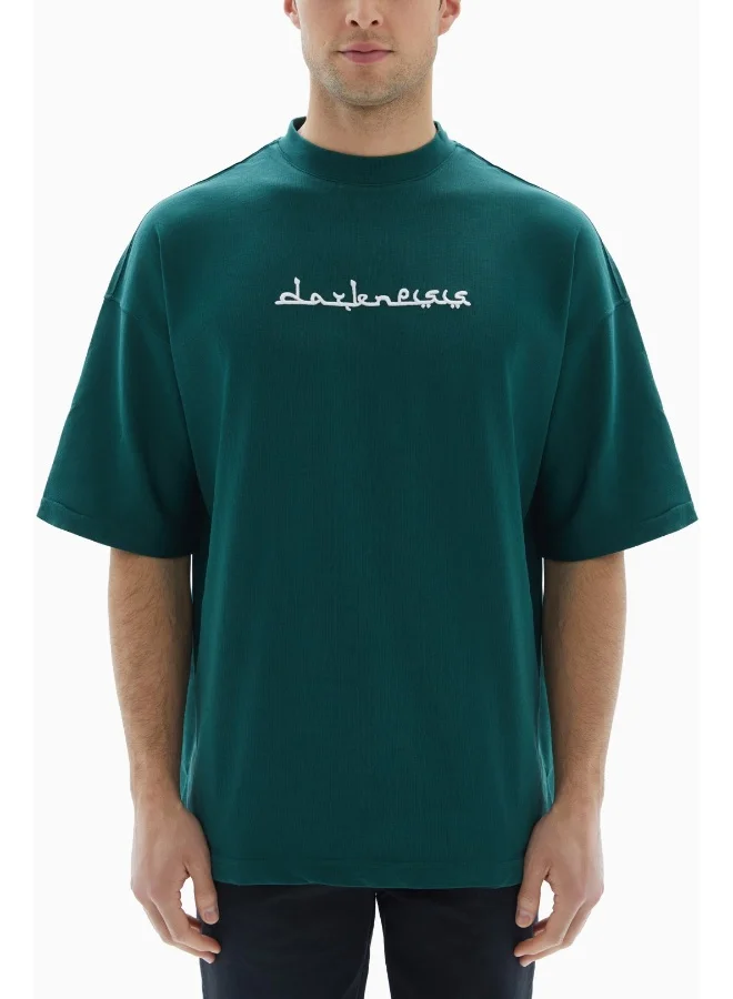 Wecre8 Dark Green Horse Portrait Printed T-shirt