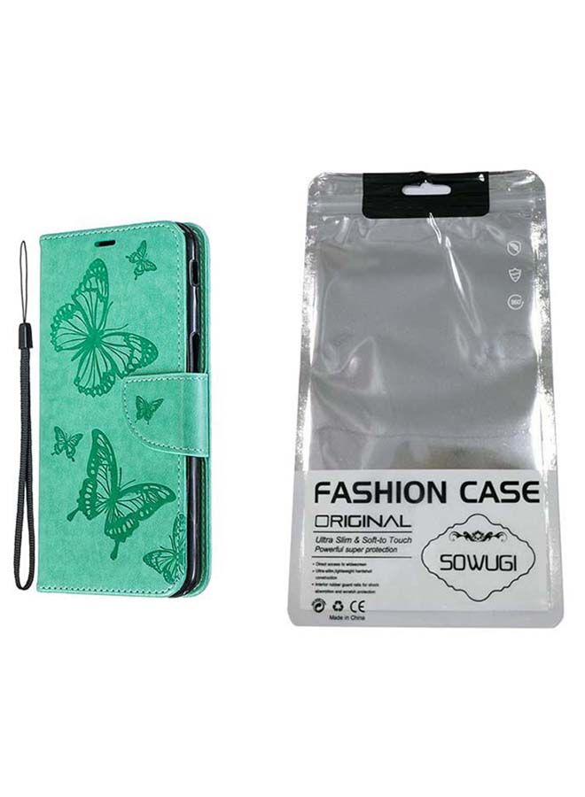 NIBEMINENT Flip Case Cover For Samsung Galaxy J4 Plus Green  - Image 4
