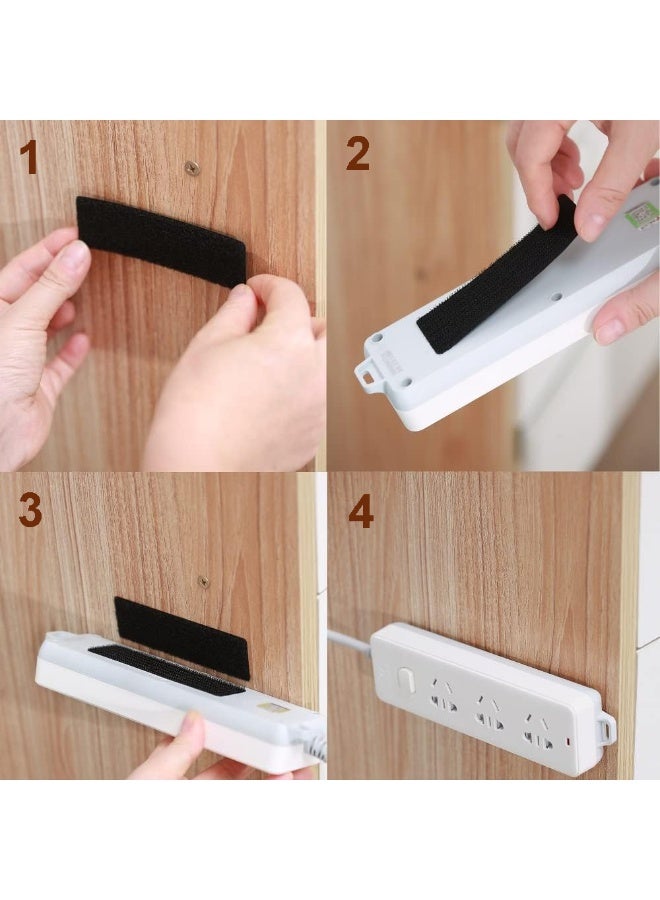 30pcs Hook and Loop Tape Strips with Adhesive, 3x10cm/1.2x4in Magnetic Tape Heavy Duty Double-sided Velcro Strap for Sewing and Crafting - Image 3