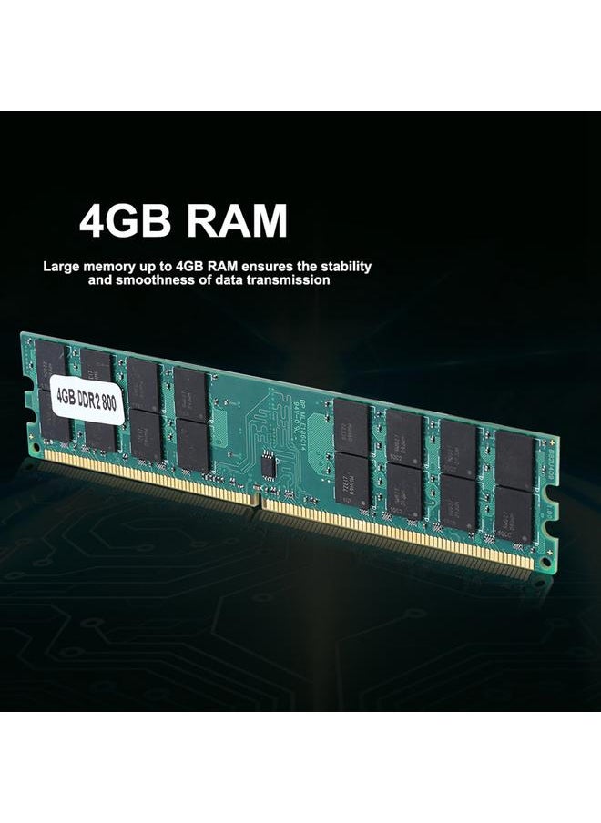 Thoraya - 4GB Large Capacity DDR2 Memory Module 800MHz Fast Data Transmission RAM DDR2 4GB for AMD - Image 1