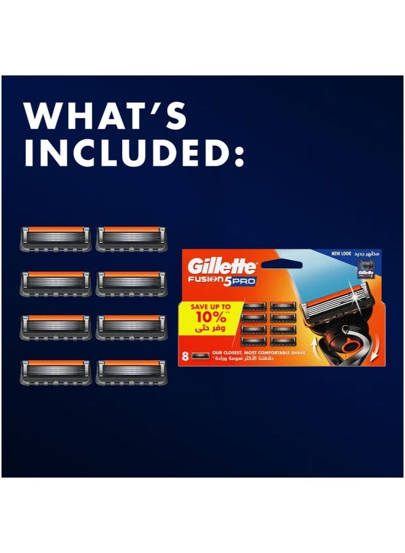 Gillette Fusion5 Pro Men's Refillable Razor: 8 Blade Refills Save up 10% - Image 2
