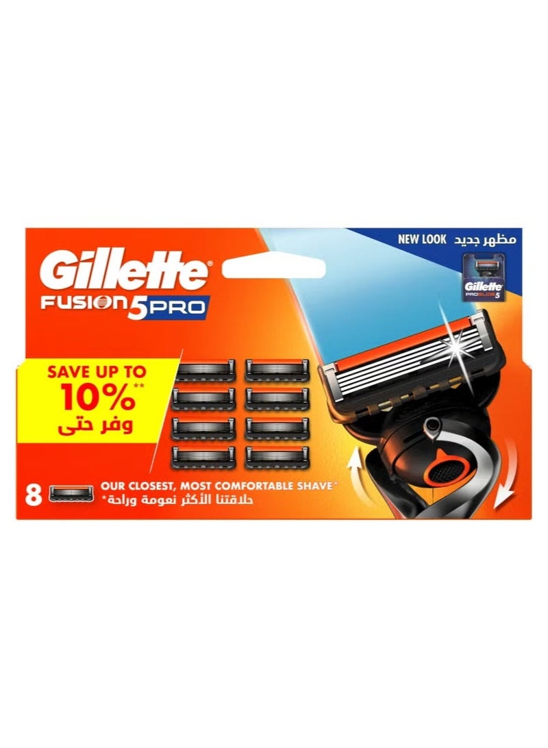 Gillette Fusion5 Pro Men's Refillable Razor: 8 Blade Refills Save up 10% - Image 1