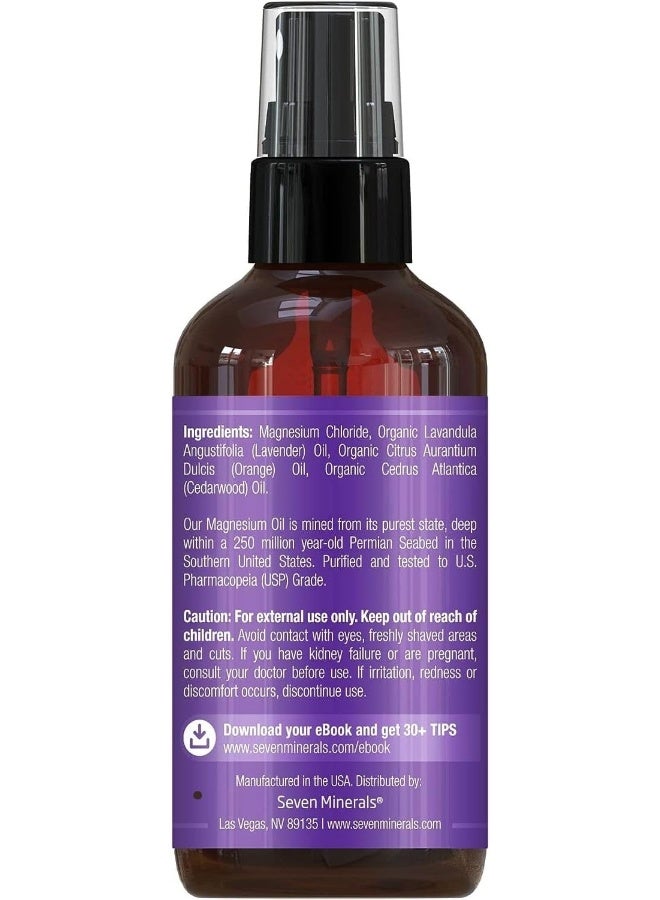 Seven Minerals Natural Restless Leg Syndrome Treatment & Cramp Pain Relief Powerful Magnesium Oil Blend with Organic Oils - Image 2