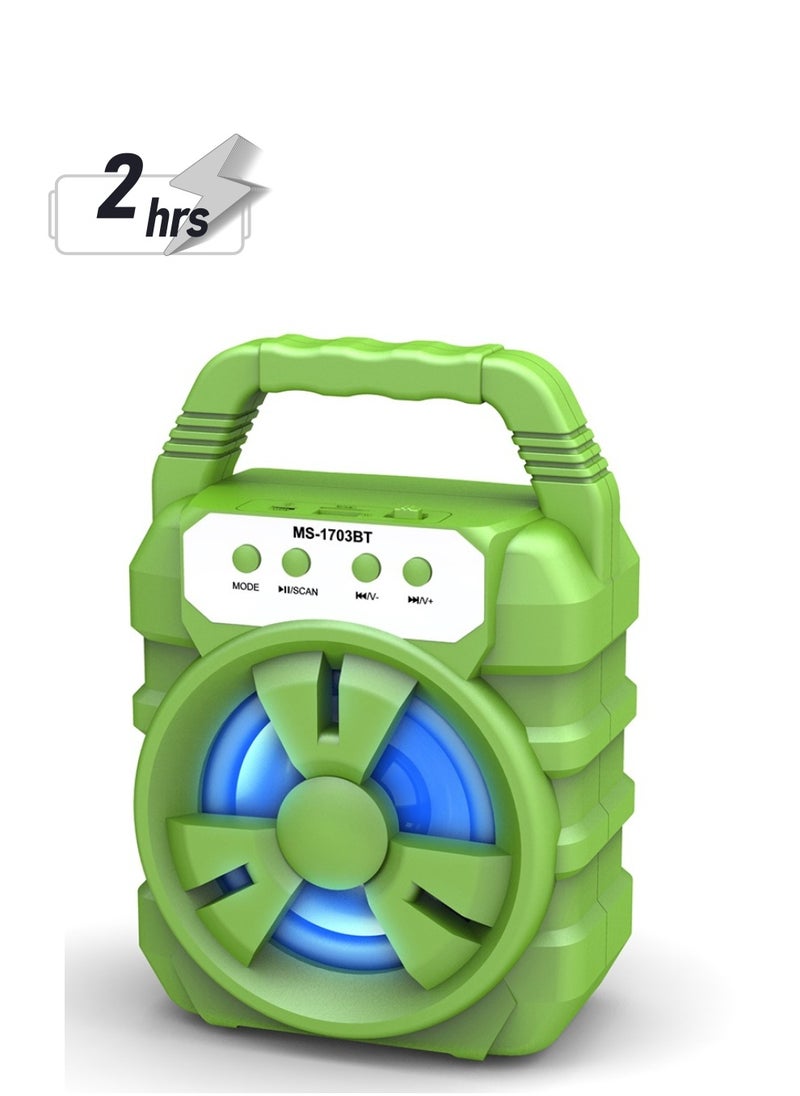 Generic - Portable Bluetooth Speaker Mini Computer Audio Subwoofer Speaker Green - Image 1