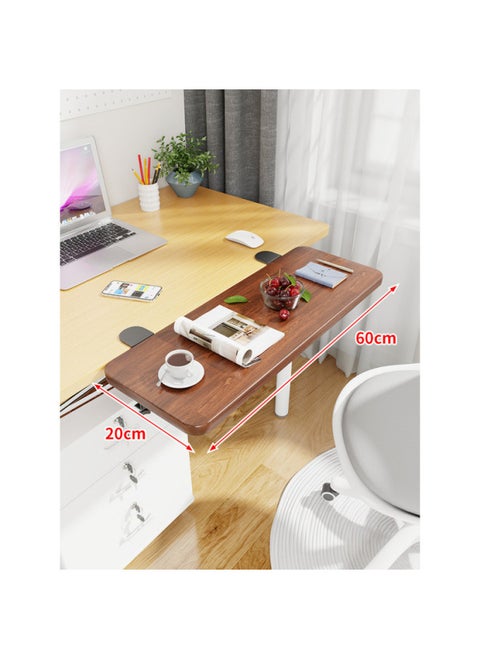 Desk Keyboard Desk Bracket Desktop Dormitory Computer Desk Station Board Folding Extending Hand Support Extending Widening-Pattern:Black Bracket + Walnut Board 60*20*1.2