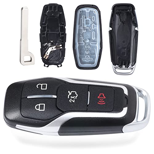 Keymall Remote Key Fob Case Shell Cover for Ford Edge/Explorer/Fusion/Mustang for Lincoln MKC/MKX(FCC ID:M3N-A2C31243300 P/N:164-R8108) 4 Buttons,Just A Key Shell - Image 4