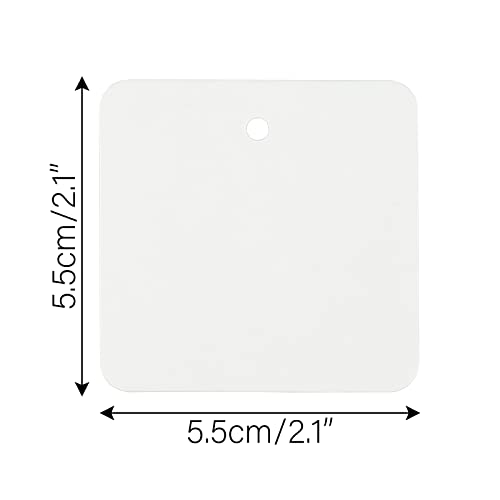 G2PLUS White Paper Gift Tags with String, 100PCS Square Hang Tags, 2.2 in Blank Present Label Tag for Gift Wrapping, Pricing, DIY Arts and Crafts, Christmas, Wedding Party Favors - Image 2
