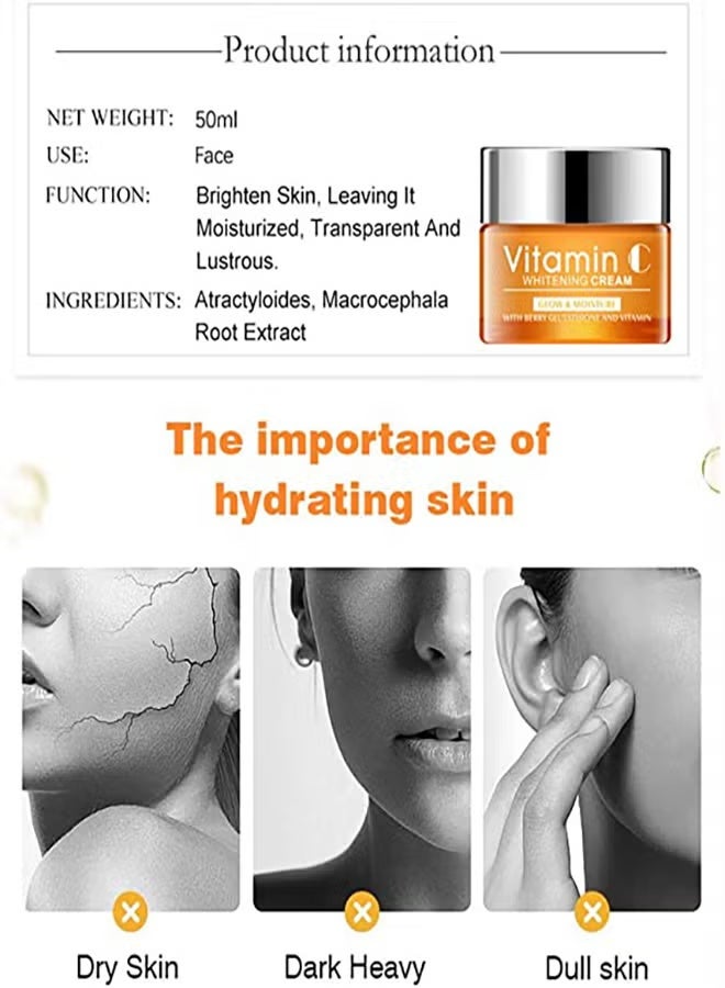 ديسار كريم الترطيب بحمض الهيالورونيك العضوي 100% وفيتامين C – 50 مل - Image 3