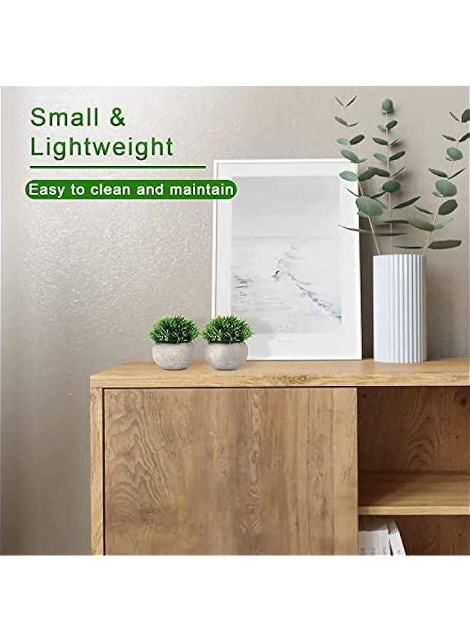 يوليجو 2 Pcs Fake Plants for Bathroom/Home Office Decor, Small Artificial Faux Greenery for House Decorations (Potted Plants) - Image 4