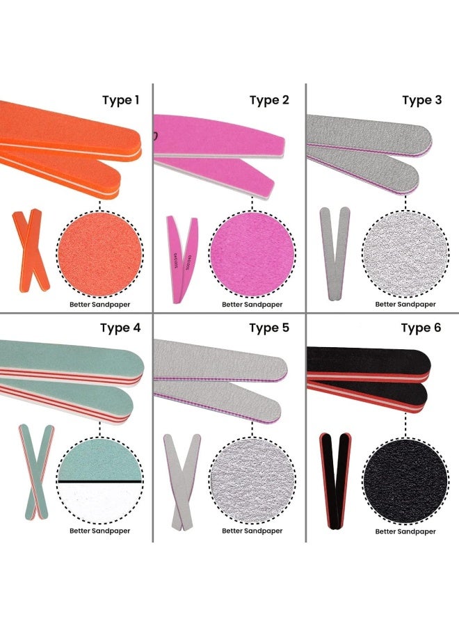 Premify Nail File Set Professional Buffer File Kit Natural Manicure Pedicure Kit Polisher Washable Buffering/Sanding Nails Filer Buffing, Nails Polish Smooth Polishing Set  - Image 3