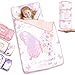 Primlect Thickened Toddler Nap Mat with Removable Pillow and Minky Blanket Extra Large 55x35 Sleeping Bag Washable Roll up Perfect for Daycare Preschool Kindergarten Girls Butterfly - Image 3