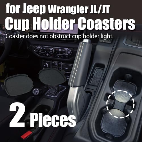 AZUTO Cup Holder Coaster for Jeep Wrangler JL 2018-2025 Wrangler Accessories MHG-046 - Image 2