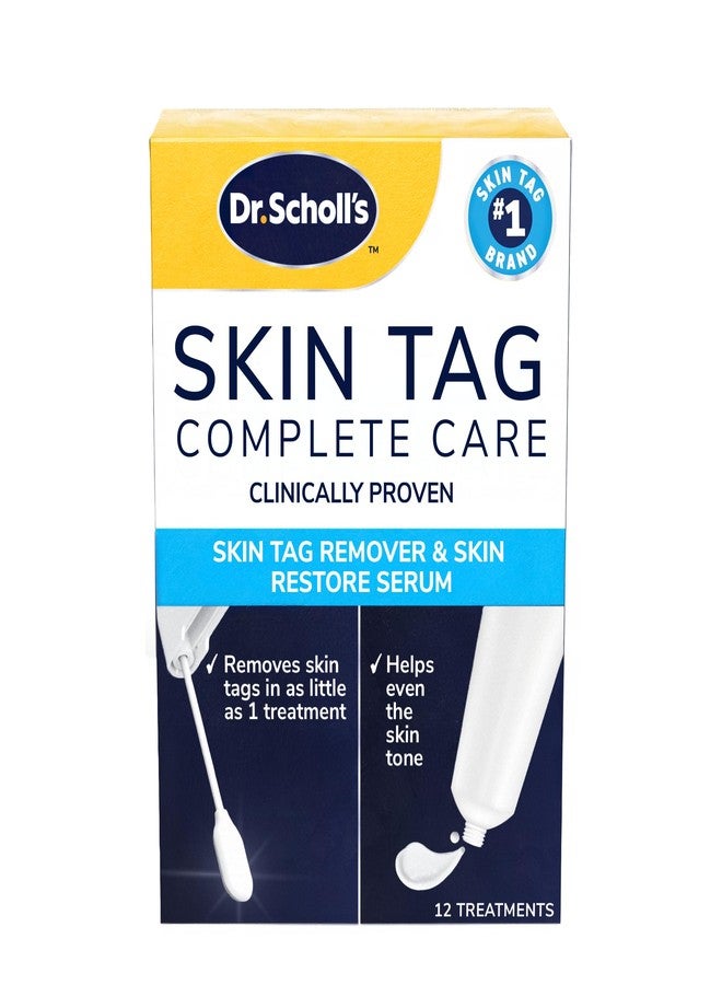 Dr. Scholl's Complete Care Skin TAG Remover, 12 Ct // Removes Skin Tags & Restores Skin's Appearance, FDA-Cleared, Clinically Proven, 12 Treatments Plus Hydrating Serum - Image 1