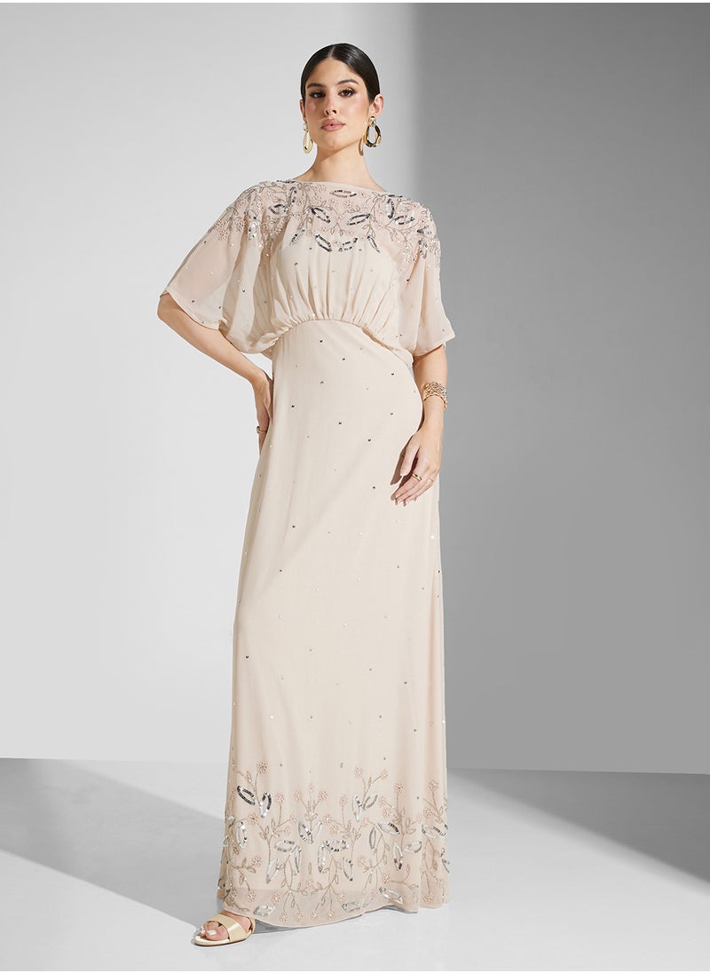 Frock and Frill Embellished Chiffon Dress  - Image 4