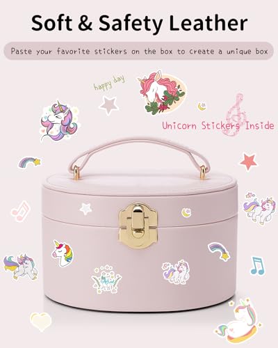 Vlando Musical Jewelry Box for Girls - Birthday for Girls Ages 4 5 6 7 8-12 Year Old - Kid Music Box with Ballerina for Birthday Bedroom Decor - Light Pink - Image 3