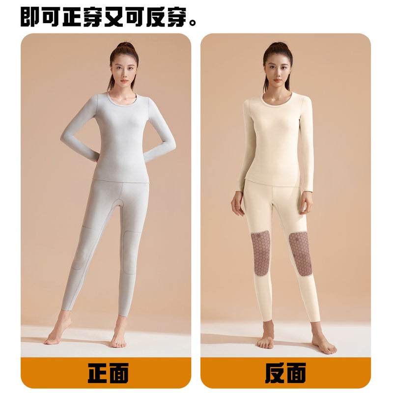 Juyitang'S New Black Gold Cashmere Silk Thickeneded Autumn Clothes And Long Trousers High Elastic Round Neck Suit Thermal Intimates - Image 5
