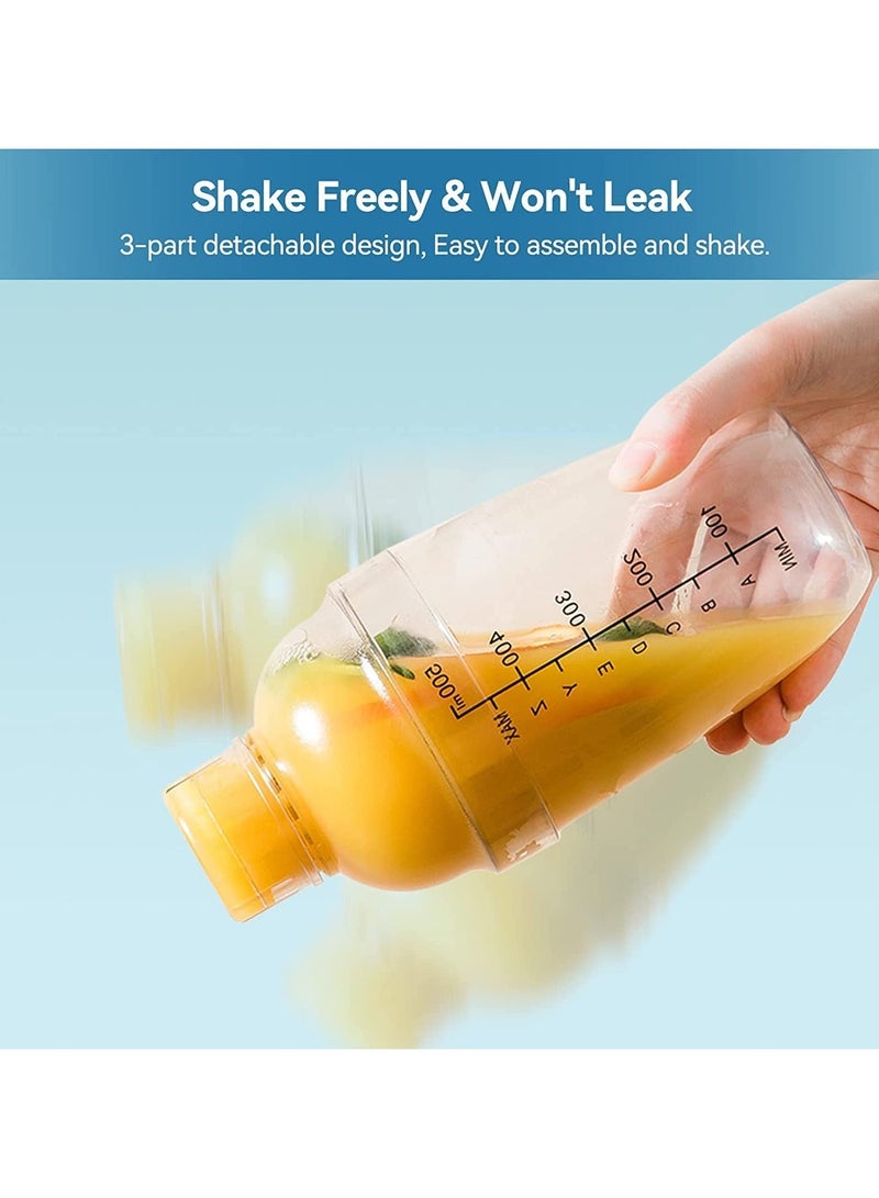 HaHaHai 530ML Transparent Shaker, Cocktail Shaker, Mixer with Scale Thickened Hand Shaker Cup Professional Mixing Tool - Image 3