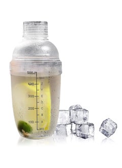 HaHaHai 530ML Transparent Shaker, Cocktail Shaker, Mixer with Scale Thickened Hand Shaker Cup Professional Mixing Tool  - Image 1