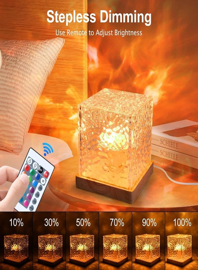 BIGXEN مصباح ليلي LED بتقنية عرض أمواج المحيط الديناميكية من BIGXEN Crystal، 16 في 1، مع جهاز تحكم عن بعد، مصباح ثلاثي الأبعاد بتأثير الماء لغرفة النوم وغرفة المعيشة، رومانسي - قطعة واحدة، متعدد الألوان - Image 3