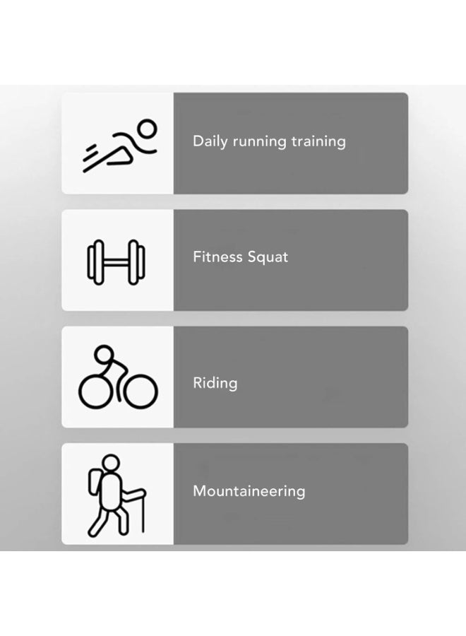 Knee Compression Sleeve Support Protector Booster Breathable Powerful Spring Stabilizer Pad Knee Stabilizer Support Grey 2 Piece(2) - Image 3