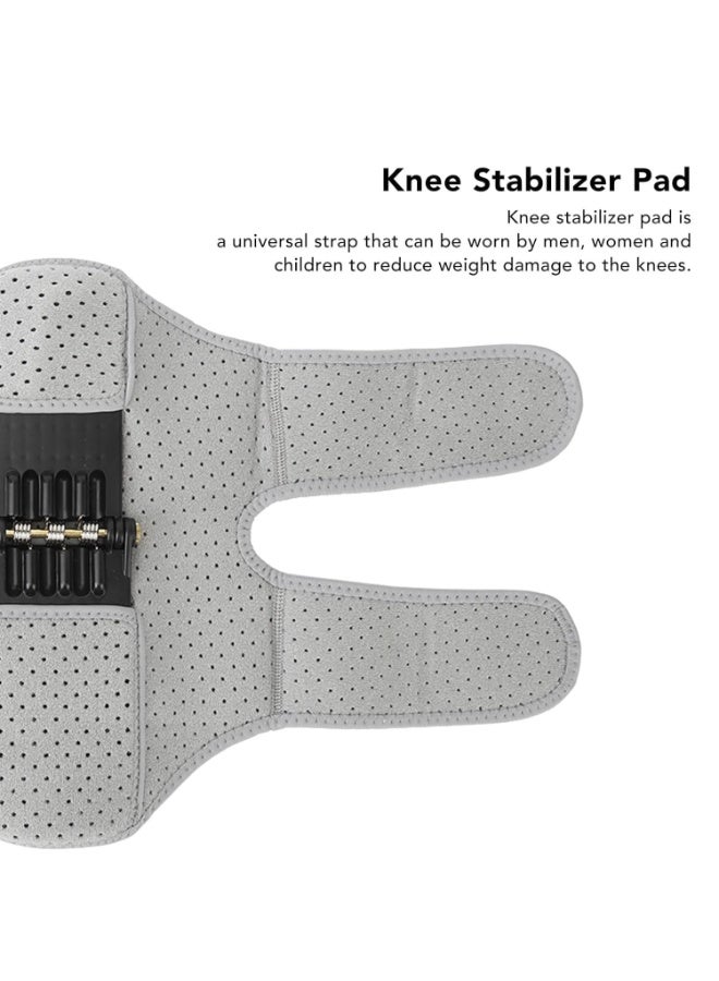 Knee Compression Sleeve Support Protector Booster Breathable Powerful Spring Stabilizer Pad Knee Stabilizer Support Grey 2 Piece(2) - Image 4