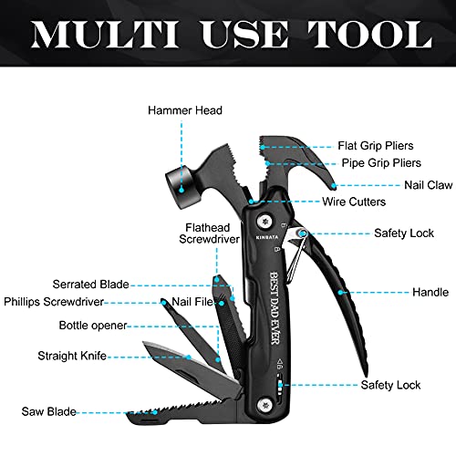 KINBATA Birthday Gifts For Dad-Fathers Best Day Gift for Dad Ever Gifts for Men from Daughter Son Wife Personalized Present for Him PaPa Multitool - Image 5