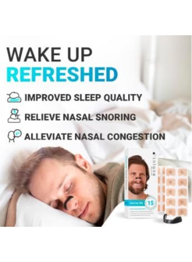 Premium Nasal Dilator Strips, 15 Count, Anti-Snoring Sleep Aid, Congestion Relief (White) - Image 5