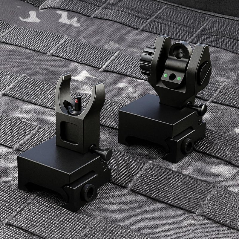 Marmot Flip Up Sight Full Metal Iron Sight & Fiber Flip Up Sights CQB & Precise Mode Gun Sights Rifle Sights - Image 3