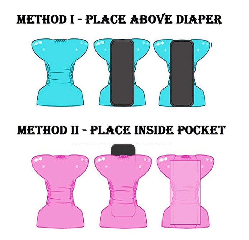 DOMENICO Washable Baby Diaper Premium Cloth Diaper Reusable, Adjustable Size, Waterproof, Pocket Cloth Diaper Nappie (Without Insert) (Pack of 4)(Assorted Color) - Image 2