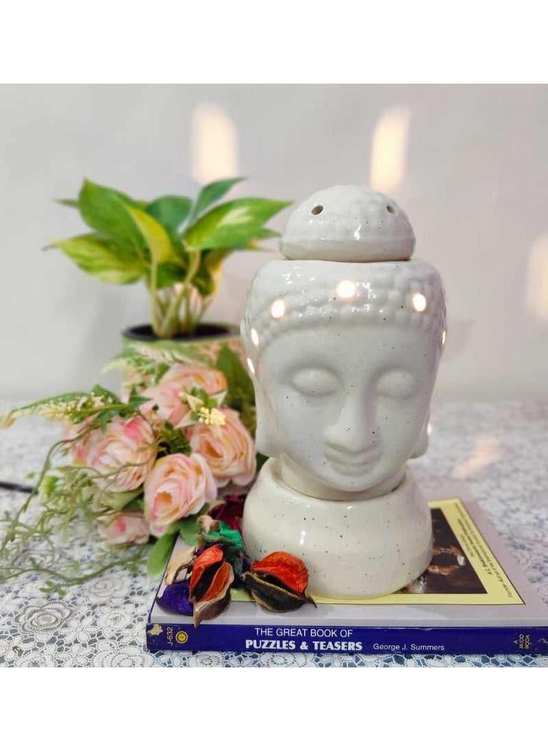 Homefrills Homefrills Electric Ceramic Buddha Aroma Diffuser with 10ml Aroma Oil for HomeOffice Spa Air Purifier and Freshener for AromatherapyOil Burners 20x11x11cm Buddha Diffuser with 10ml Aroma Oil 