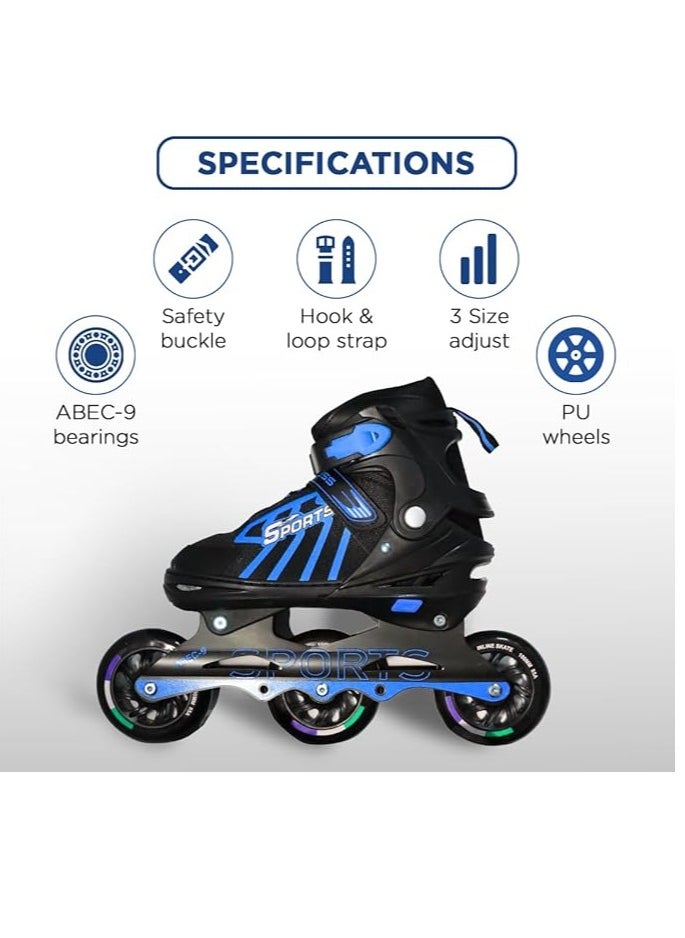 ENDLESS  Inline Adjustable Skates | Aluminium Chassis and 100 mm PU Three Wheels | With ABEC 9 Bearings | Indoor and Outdoor  - Image 3