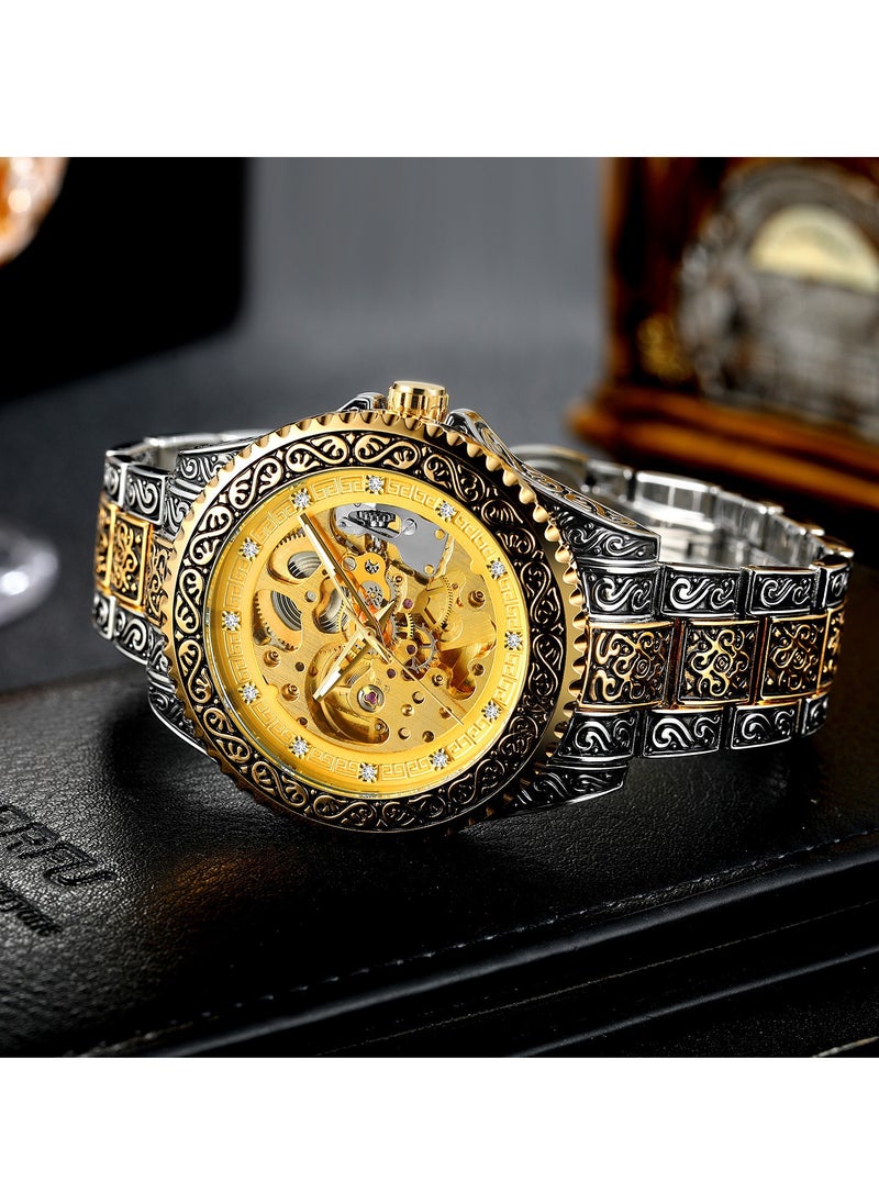 FORSINING FORSINING Men's Hollow Carved Watch Automatic Watch Men's Waterproof Watch 8213  - Image 4