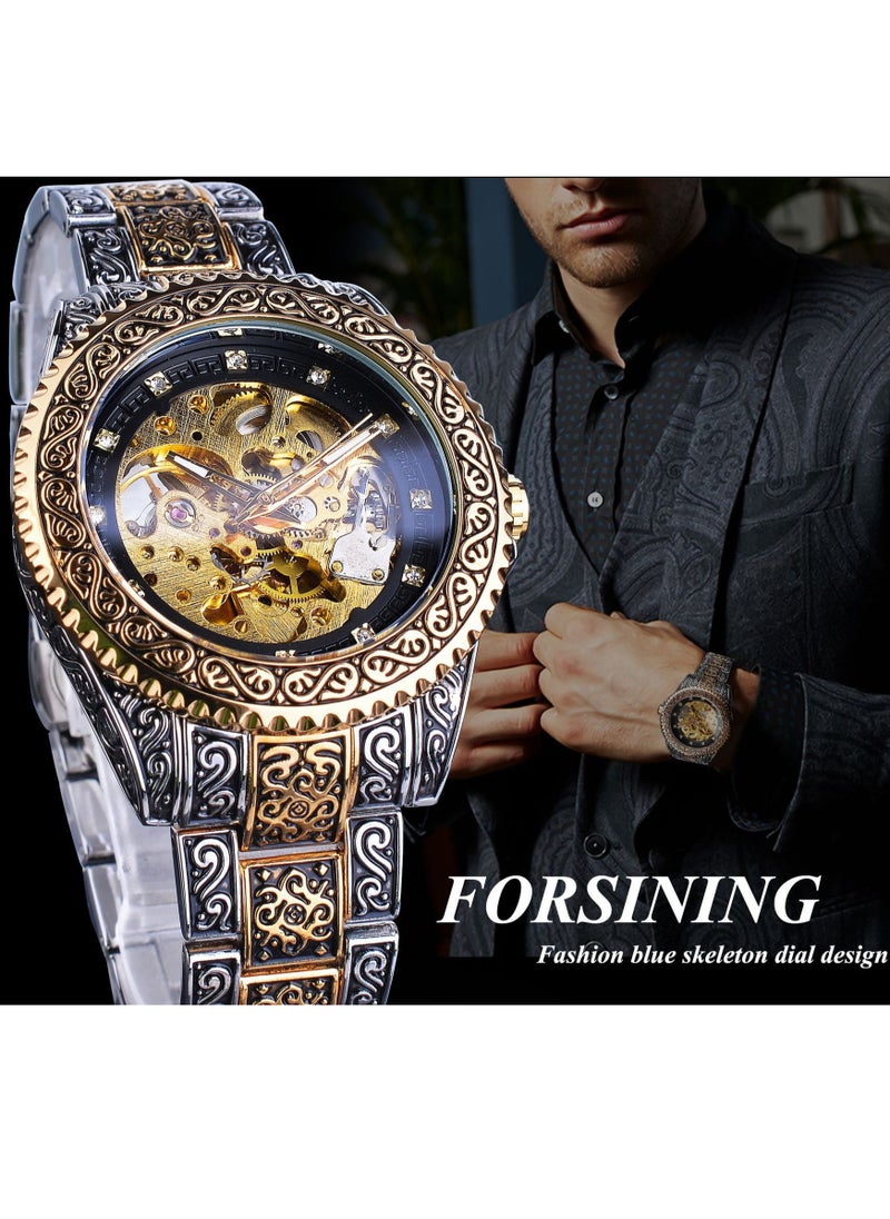 FORSINING FORSINING Men's Hollow Carved Watch Automatic Watch Men's Waterproof Watch 8213  - Image 5