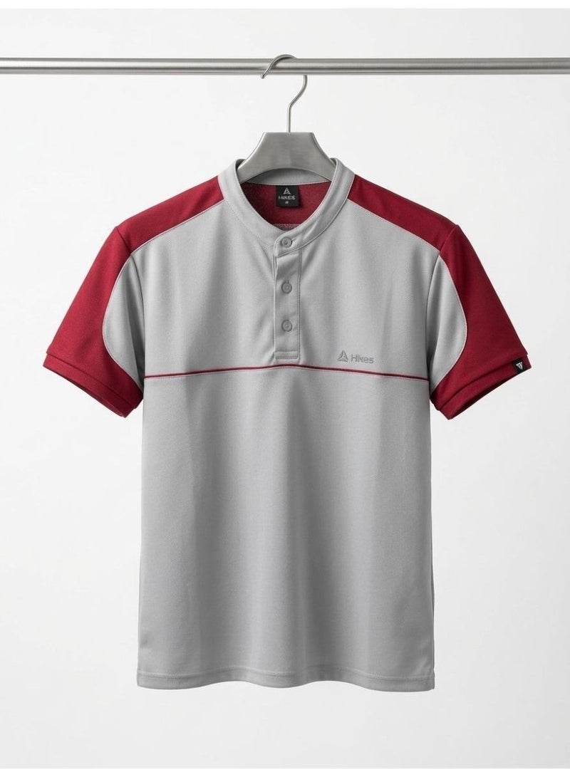 Hikes Men’s Premium Polo T-Shirt Chinese Collar Slim Fit Stretch Fabric – Breathable Casual Wear - Image 5