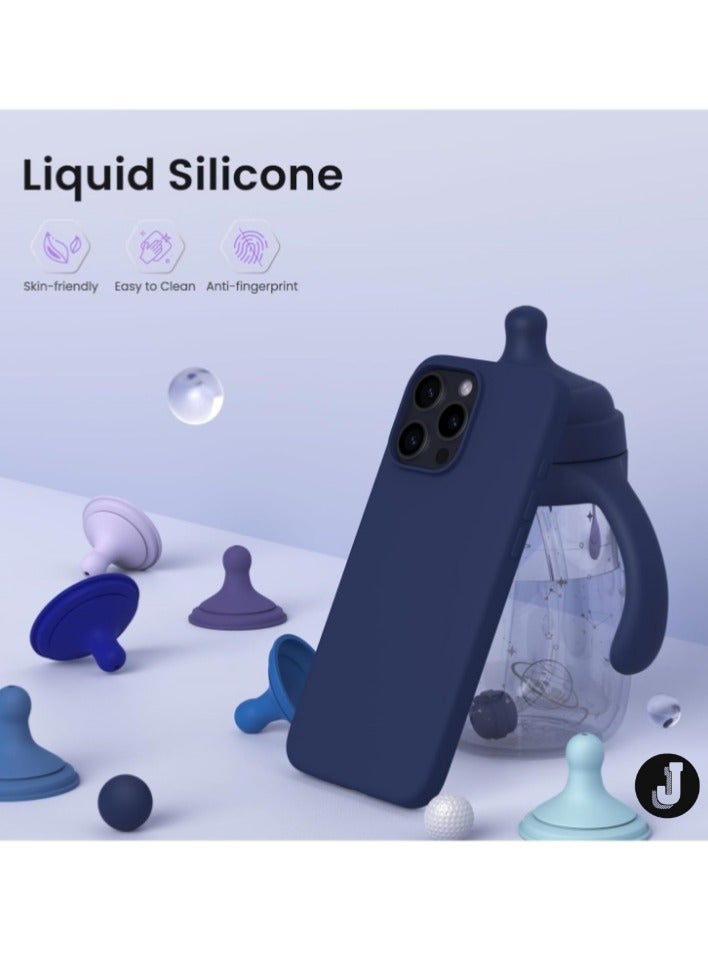 JAJEEK "New Soft Navy Blue Silicone Case for iPhone 16 Pro Max – Durable, Anti-Scratch 6.9” Cover" - Image 3