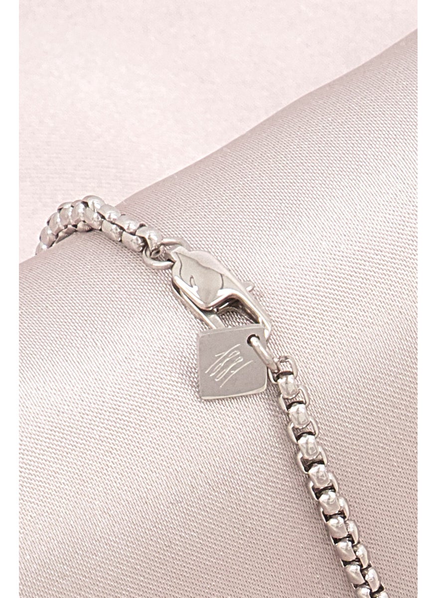 CERRUTI 1881 Men Fashion CIAGN2216102 Gem Stone Necklace, Silver  - Image 3
