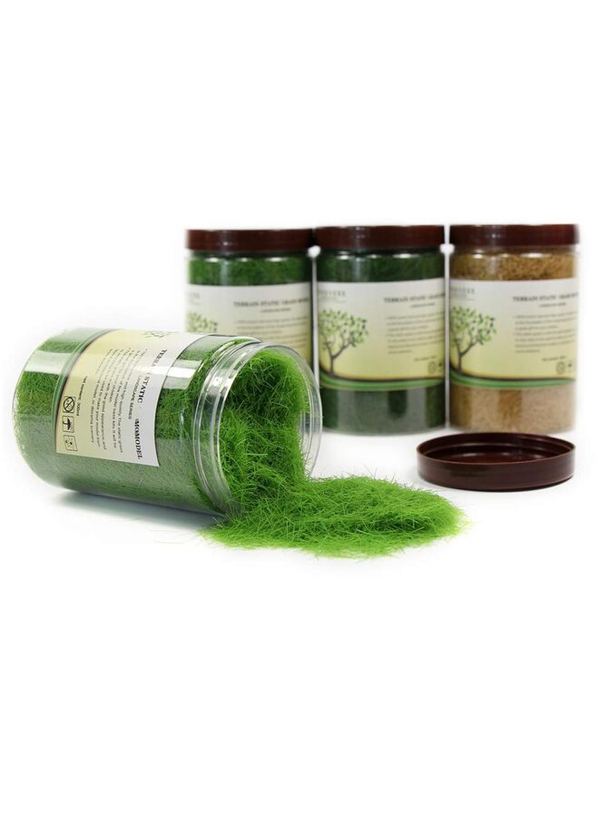 4 x 80G Mixed 8mm Static Grass Terrain Powder Green Fake Grass Fairy Garden Miniatures Landscape Artificial Sand Table Model Railway Layout - Image 5