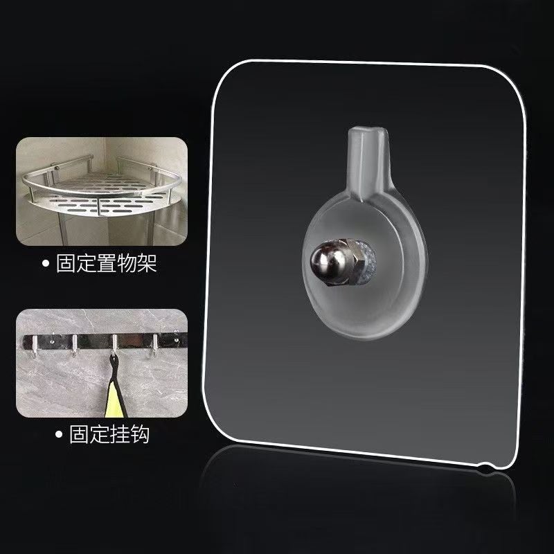 Strong Adhesive Wall Mounted Hook Transparent Seamless No Punching Sticky Hooks For Home Decorations China Made Products 50 wires (screw sticker leakage 8) 6*6 