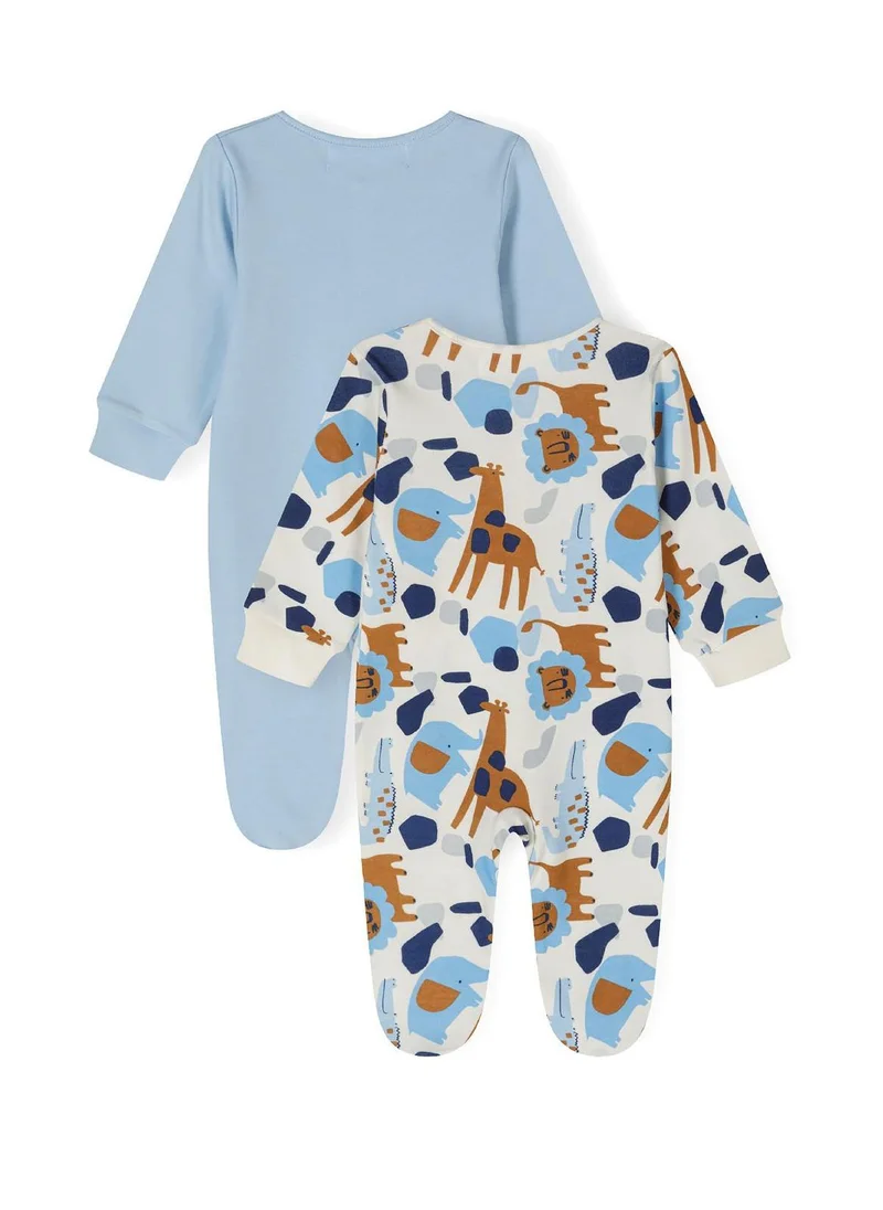 مينوتي Baby 2 Pack Long Sleeve Sleepsuits