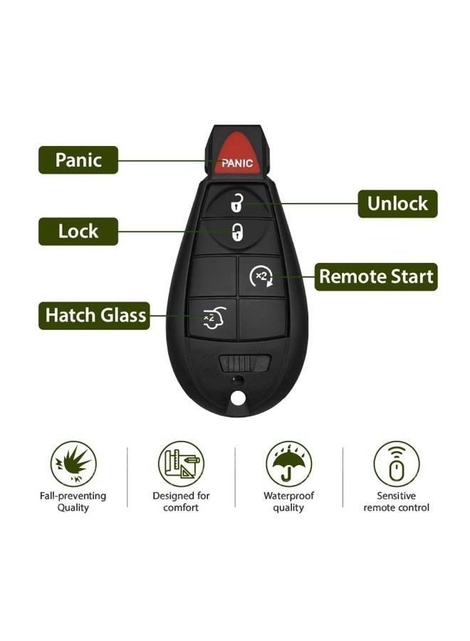 Keylessbest جهاز تحكم عن بُعد لفتح السيارة بدون مفتاح M3N5WY783X IYZ-C01C 433MHz 5 أزرار بديل لجيب كوماندر 2008-2013 جراند شيروكي - Image 5