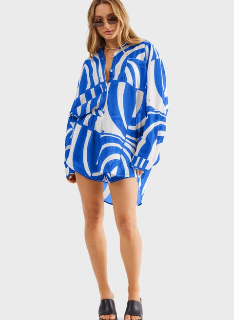 High Waist Printed Shorts