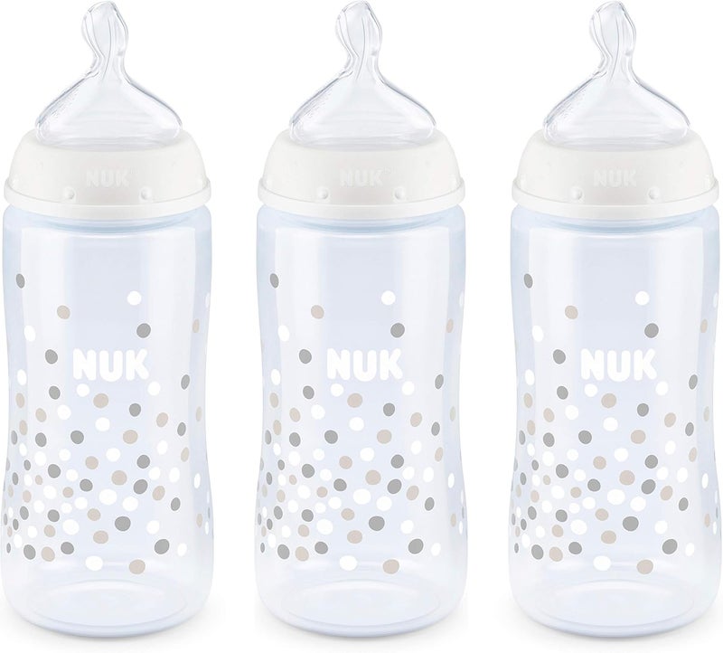 NUK Smooth Flow Anti-Colic Bottle, 10 Oz, 3 Pack - Image 1