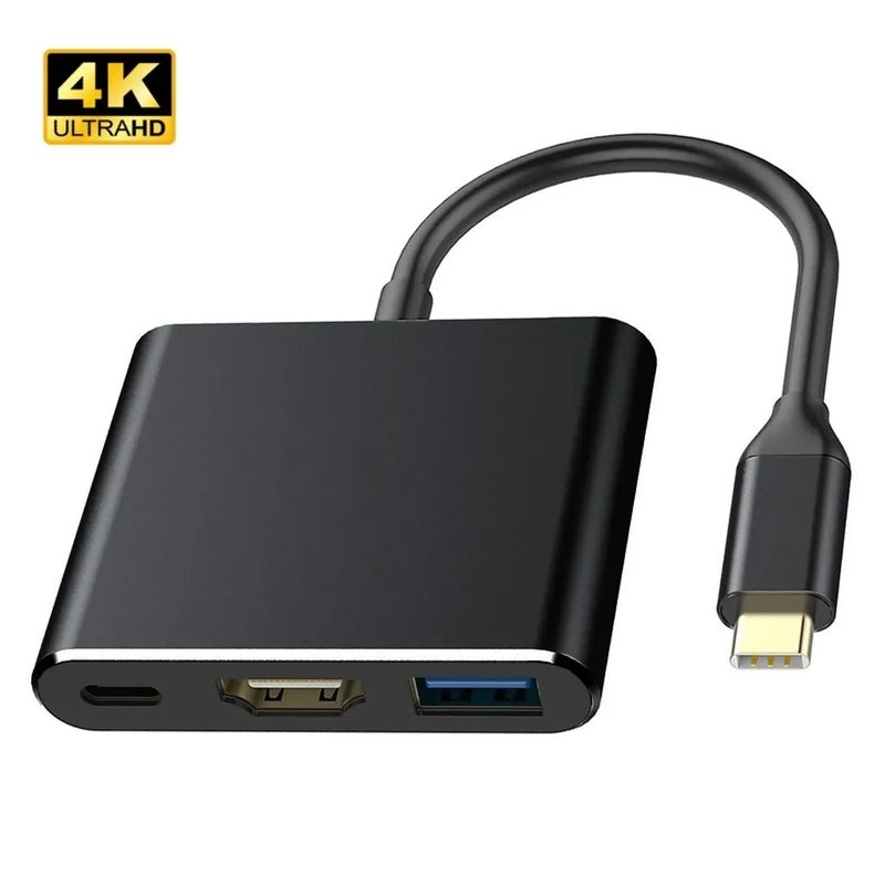 Usb c to Hd Converter Adapter Type c to HDMI-compatible/USB 3.0/Type C Adapter Type-C Aluminum For MacBook Pro/Air/Huawei Mate - Image 1