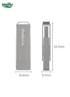 BURAQ Lenovo Thinkplus USB 3.0 Rotating Flash Drive, Memory:256GB(Silver)  - Image 4